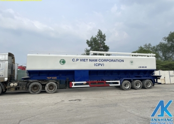 Romooc bồn chở cám ( Thức ăn Gia Súc) 58 khối 2024