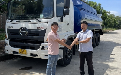 Bàn giao xe bồn 20 khối cho Khách Hàng