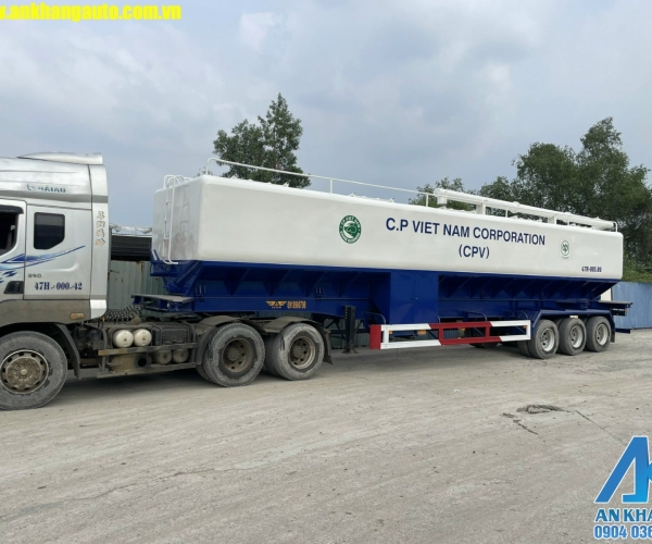 Romooc bồn chở cám ( Thức ăn Gia Súc) 58 khối 2024