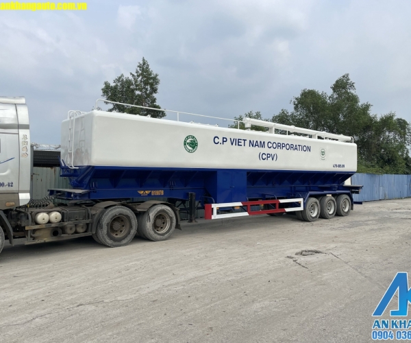 Romooc bồn chở cám ( Thức ăn Gia Súc) 58 khối 2024