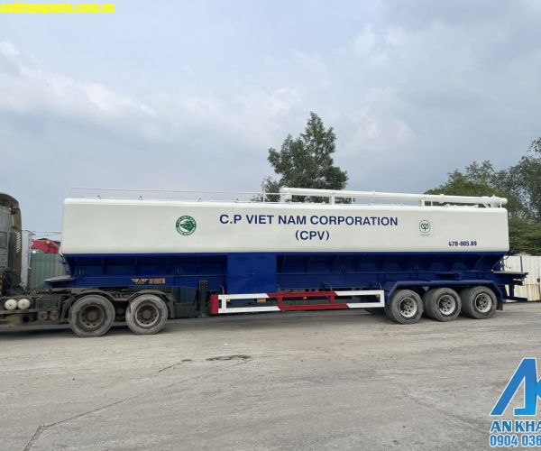 Romooc bồn chở cám ( Thức ăn Gia Súc) 58 khối 2024