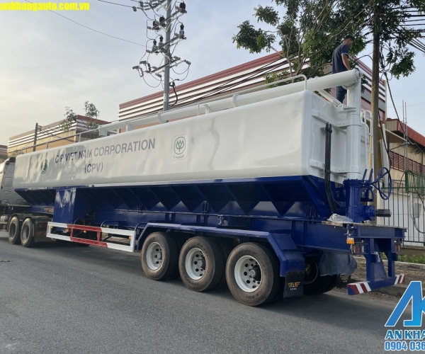 Romooc bồn chở cám ( Thức ăn Gia Súc) 58 khối 2024